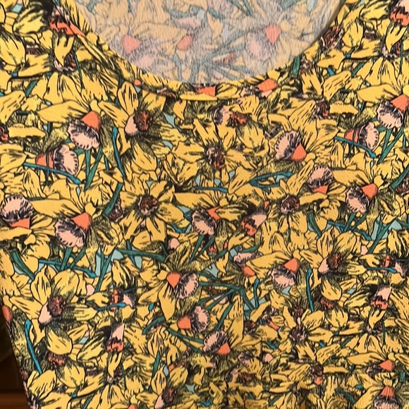 Pretty Daffodil Print Nicole Dress XL - Picture 2 of 4